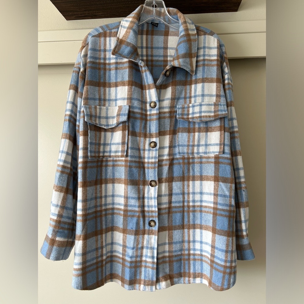 Plaid Shacket Size L or 10
